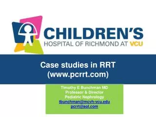 Case studies in RRT (pcrrt)