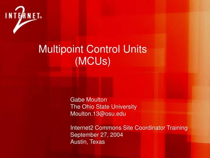 multipoint control units mcus