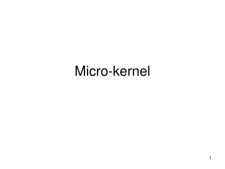 micro kernel