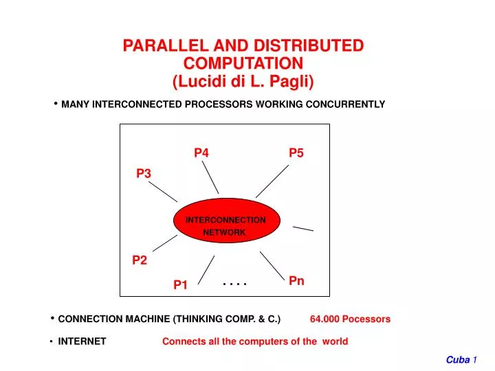 parallel and distributed computation lucidi di l pagli
