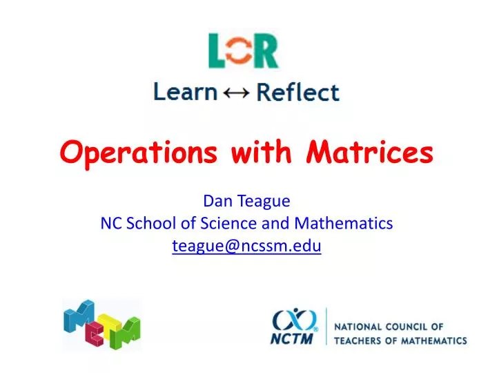 operations with matrices