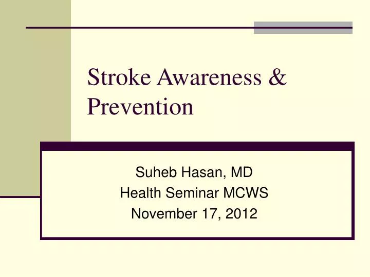 stroke awareness prevention