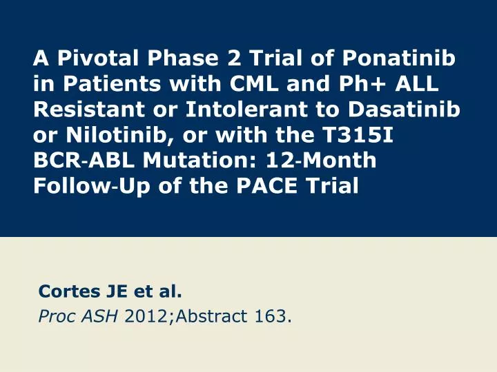 cortes je et al proc ash 2012 abstract 163