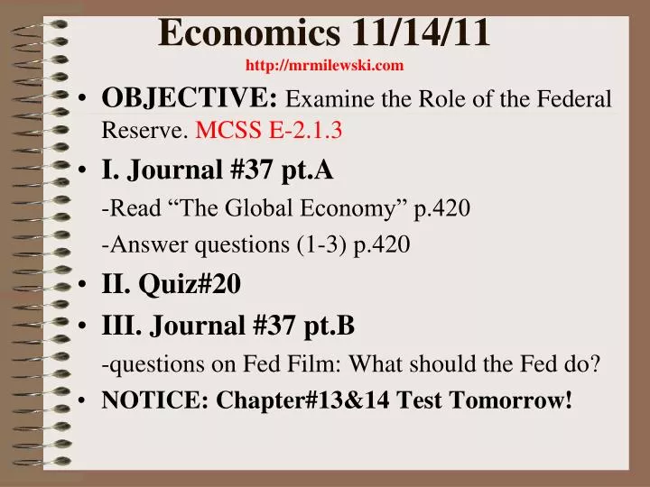 economics 11 14 11 http mrmilewski com