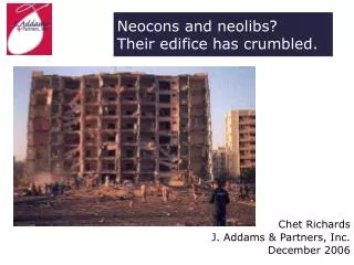 neocons and neolibs their edifice has crumbled