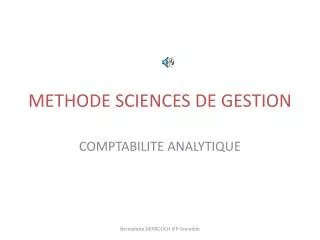 methode sciences de gestion