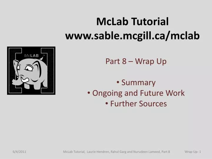 mclab tutorial www sable mcgill ca mclab