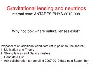 Gravitational lensing and neutrinos