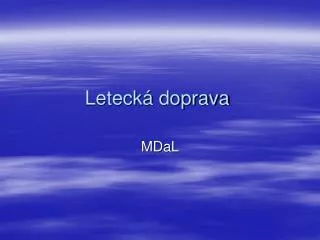 leteck doprava