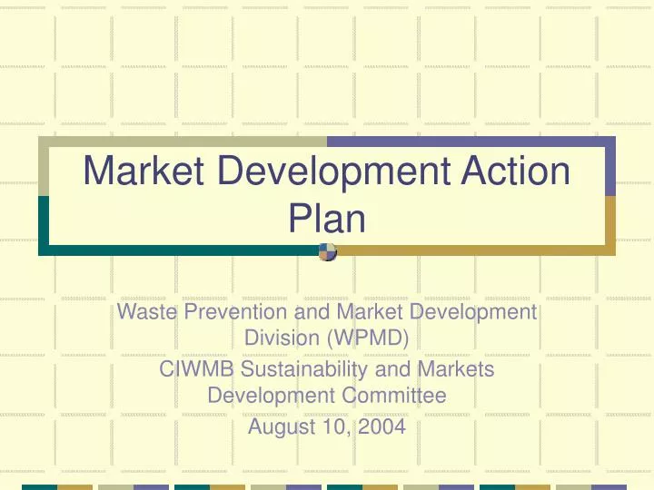 market development action plan