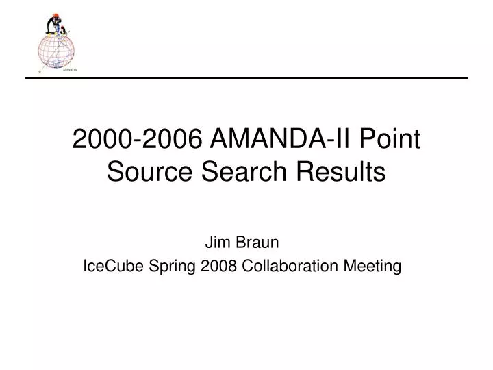 2000 2006 amanda ii point source search results