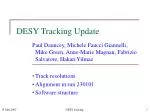 Analyzing Track Resolutions and Alignment for DESY Run 230101 - slide 1
