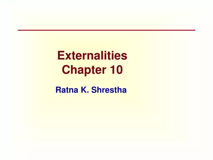externalities chapter 10