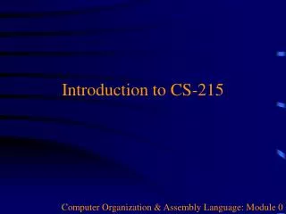 Introduction to CS-215