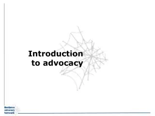 Introduction to advocacy