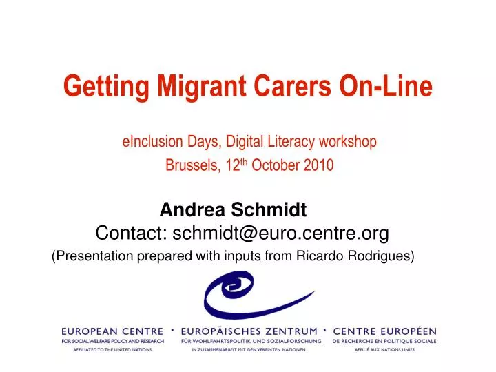 getting migrant carers on line