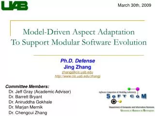 Model-Driven Aspect Adaptation To Support Modular Software Evolution