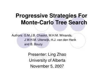 Progressive Strategies For Monte-Carlo Tree Search