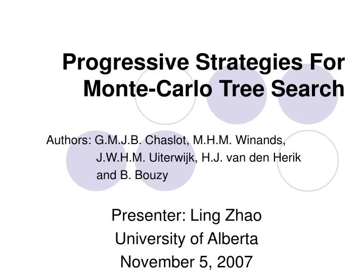 progressive strategies for monte carlo tree search