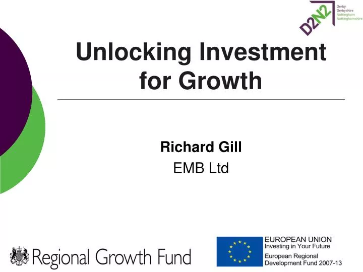 unlocking investment for growth