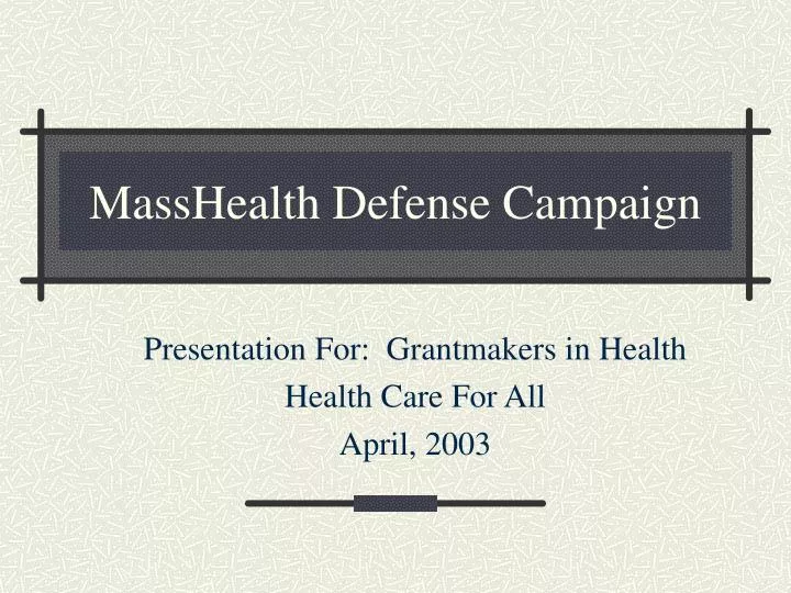 masshealth defense campaign