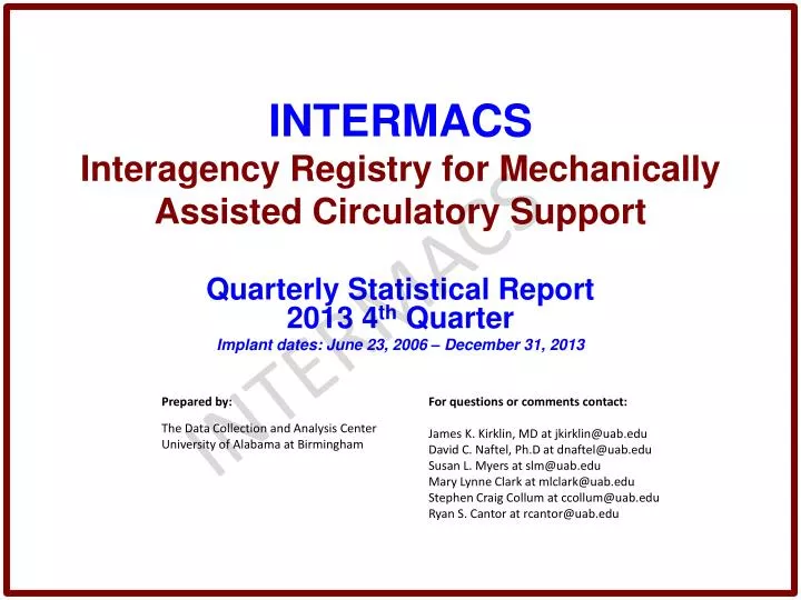 intermacs interagency registry for mechanically assisted circulatory support