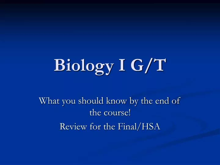 biology i g t