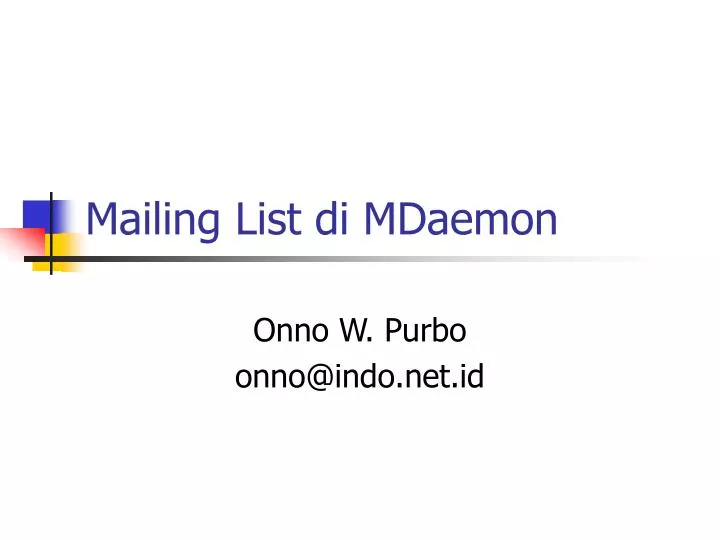 mailing list di mdaemon