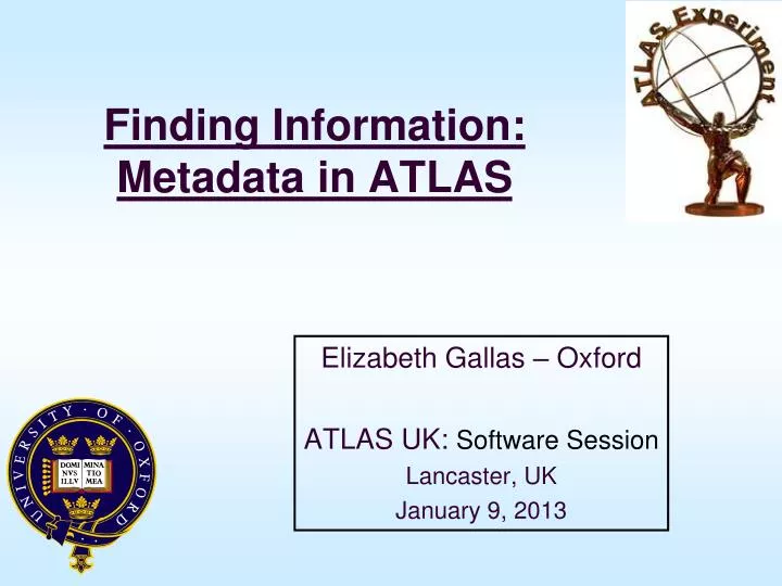 finding information metadata in atlas