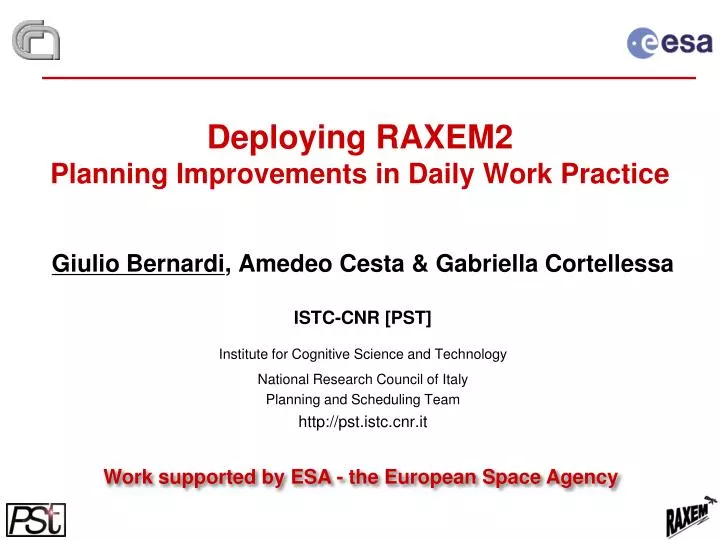deploying raxem2 planning improvements in daily work practice