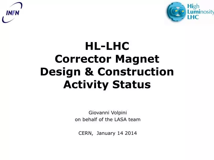 hl lhc corrector magnet design construction activity status