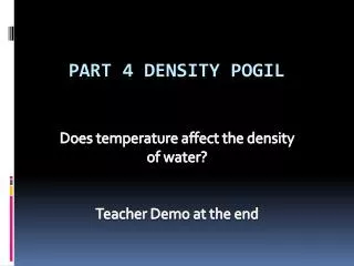 Part 4 Density Pogil