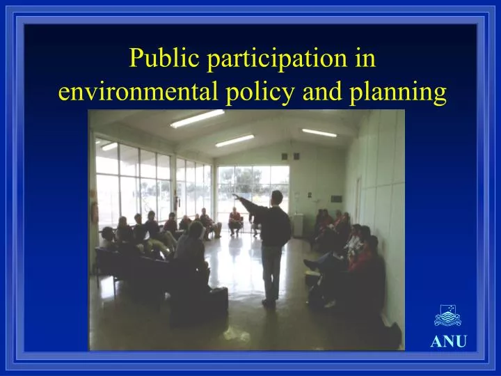 public participation in environmental policy and planning
