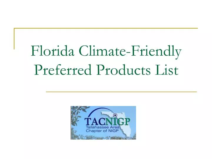 florida climate friendly preferred products list