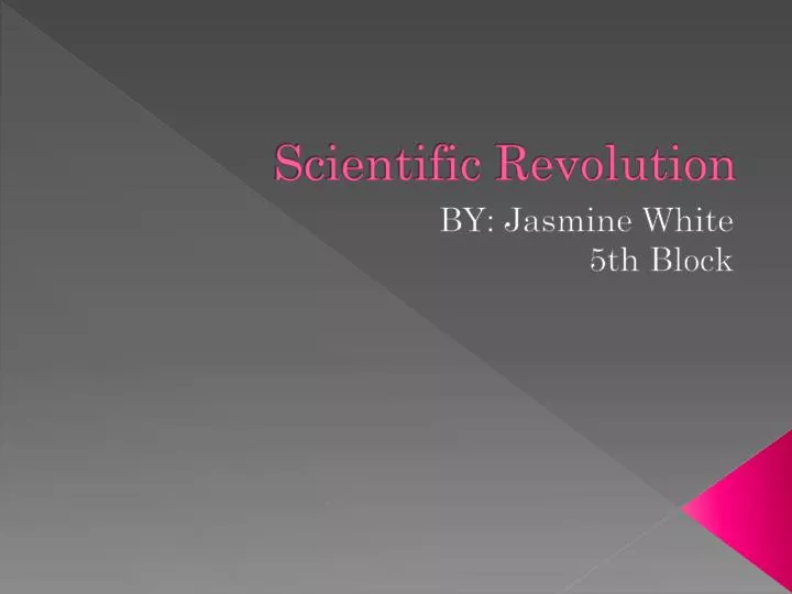 scientific revolution