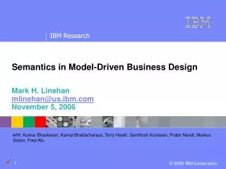 Semantics in Model-Driven Business Design