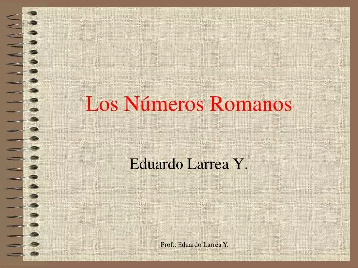 los n meros romanos