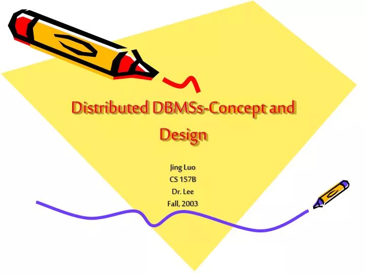 distributed dbmss concept and design