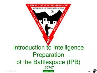 Introduction to Intelligence Preparation of the Battlespace (IPB) 100707