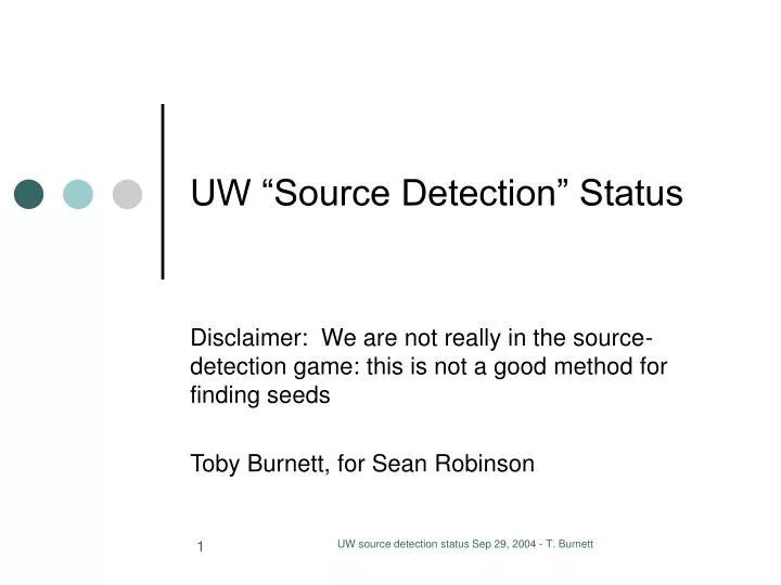 uw source detection status