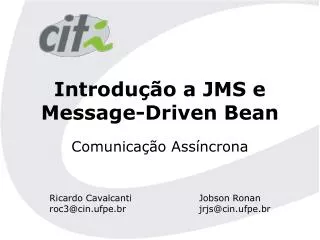 introdu o a jms e message driven bean