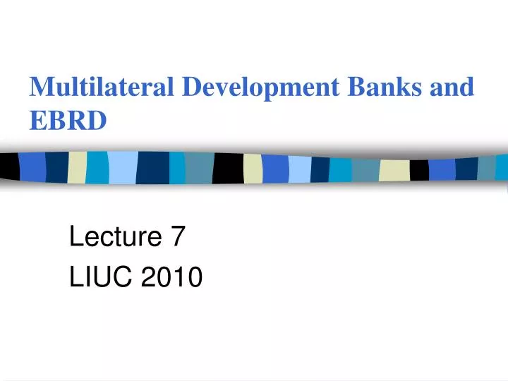 multilateral development banks and ebrd