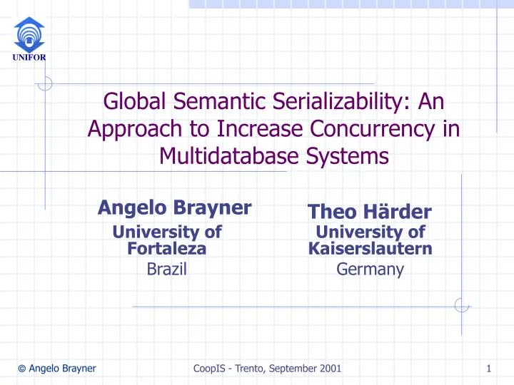 global semantic serializability an approach to increase concurrency in multidatabase systems
