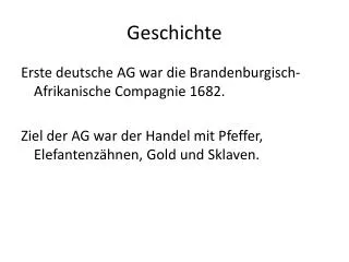 geschichte