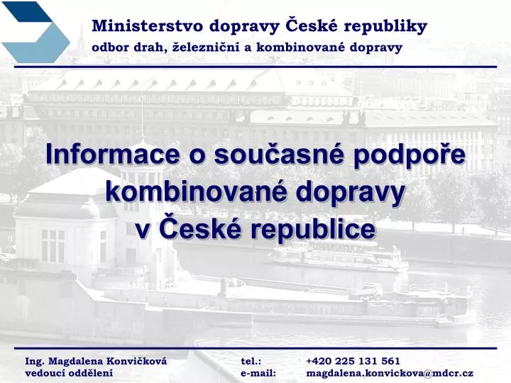 informace o sou asn podpo e kombinovan dopravy v esk republice