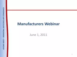 Manufacturers Webinar