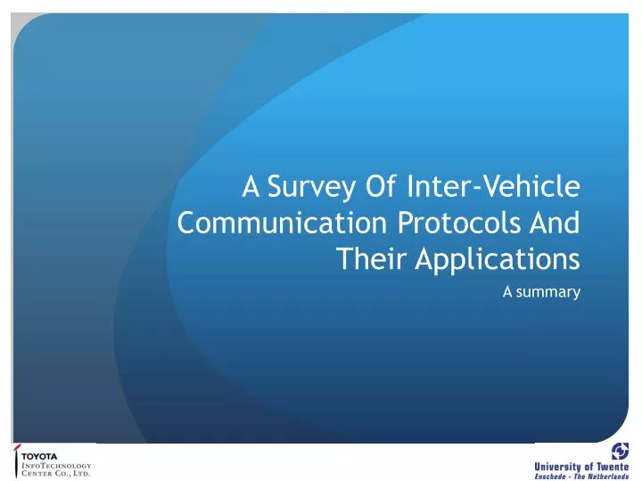 a survey of inter vehicle communication protocols and their applications
