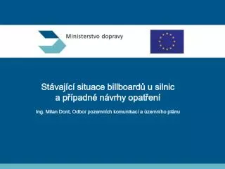 Záměr Ministerstva dopravy