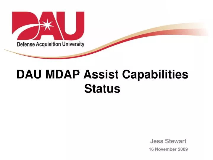 dau mdap assist capabilities status