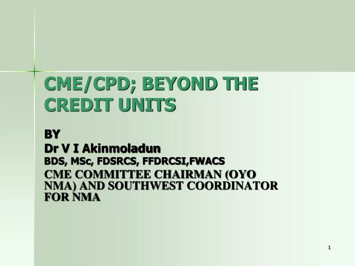 cme cpd beyond the credit units